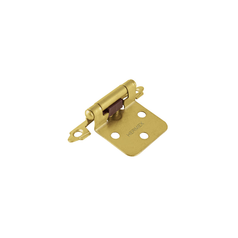 Bolsa con 2 bisagras parche de 7cm, latonado, Hermex