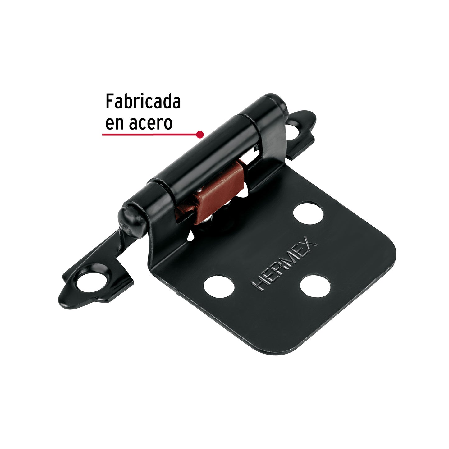 Bolsa con 2 bisagras parche de 7cm, negro, Hermex
