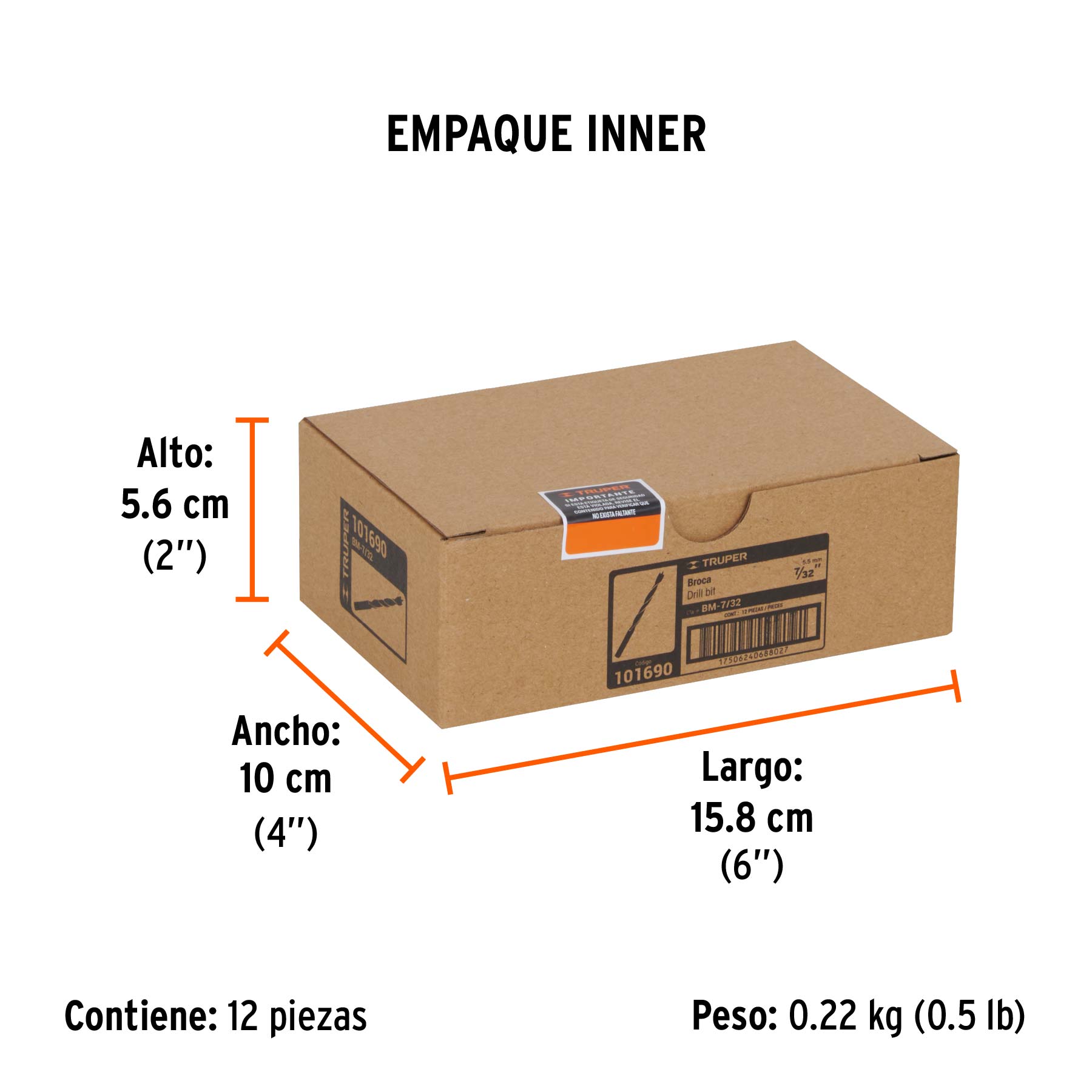 Broca para madera 7/32'