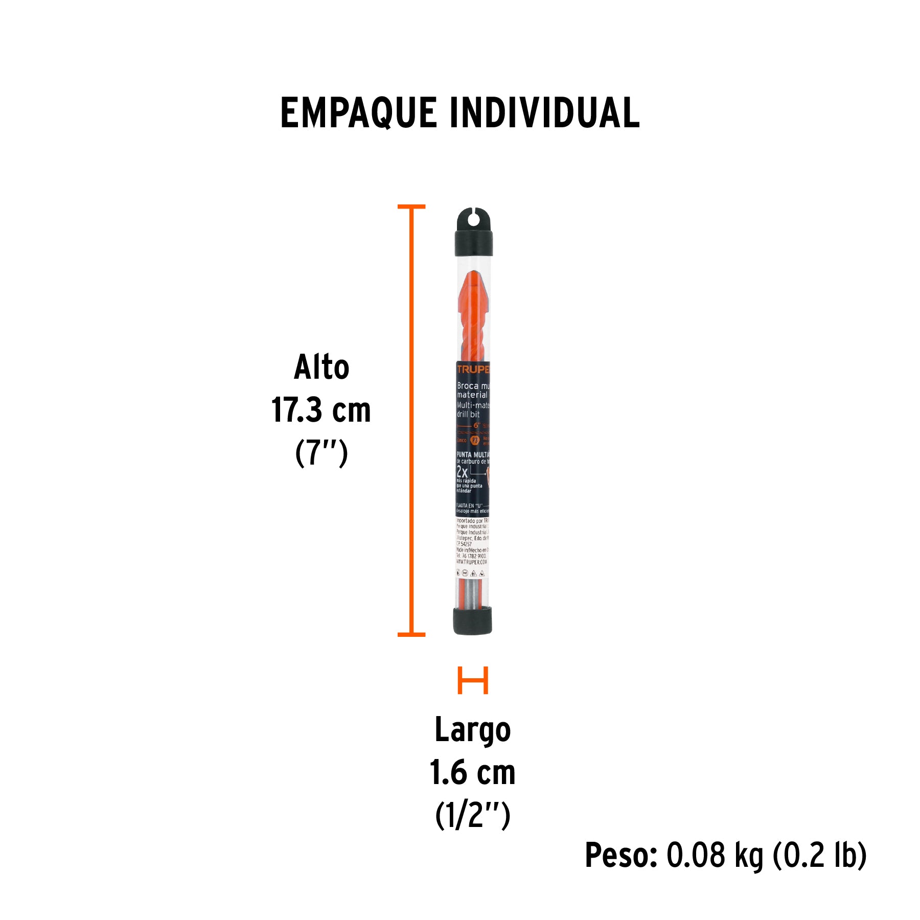 Broca multimaterial 1/2 x 6'