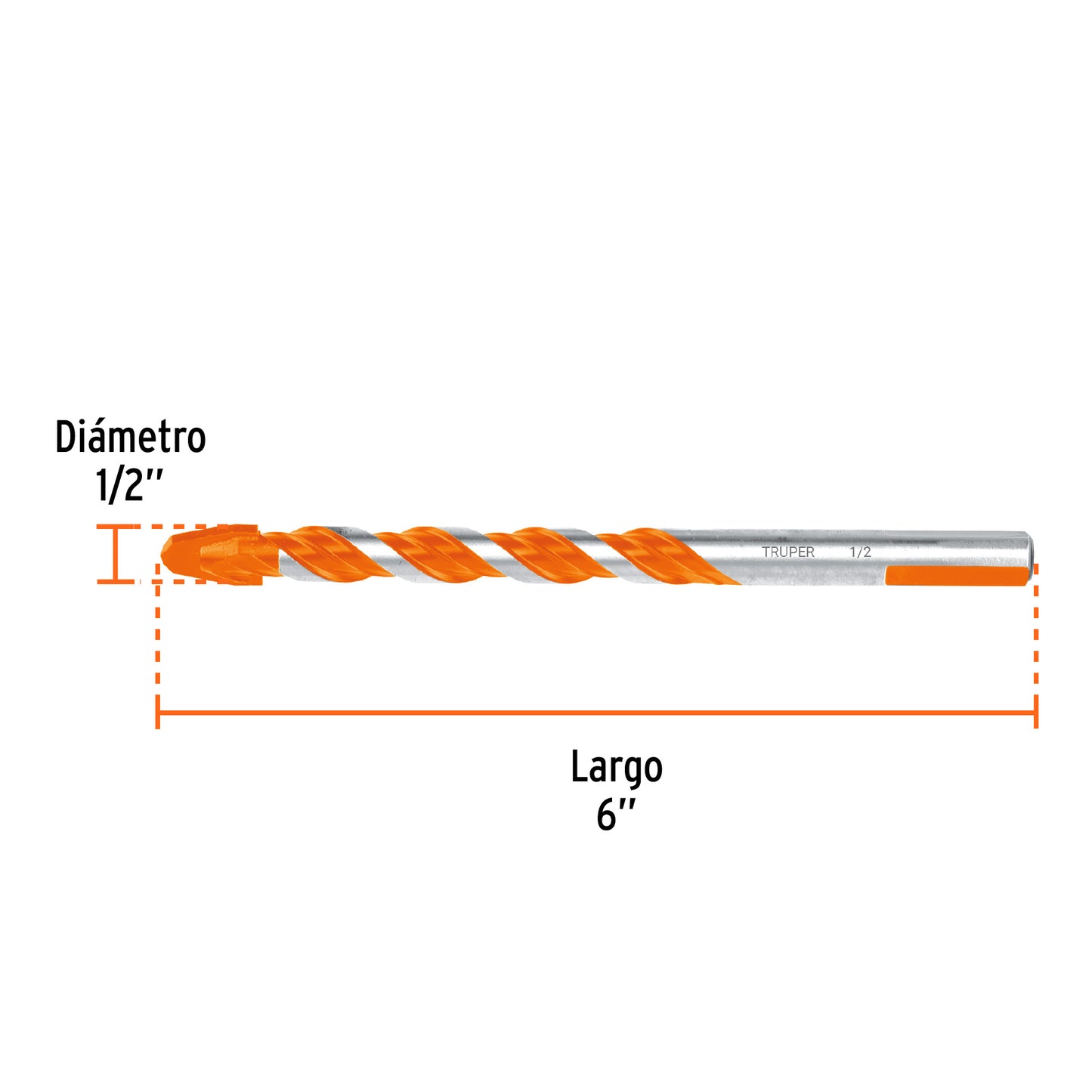 Broca multimaterial 1/2 x 6'