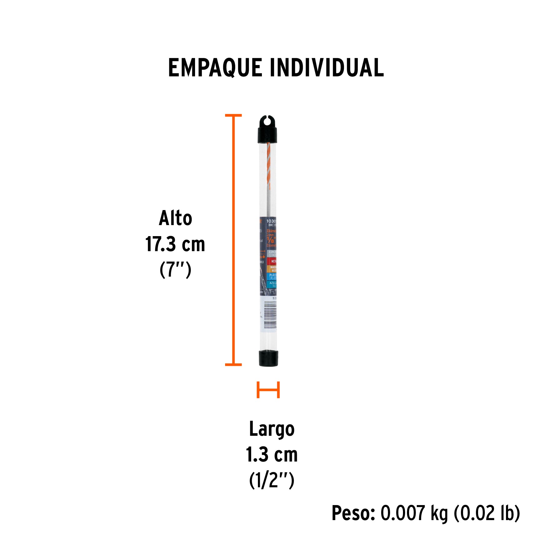 Broca multimaterial 1/8 x 3', Truper
