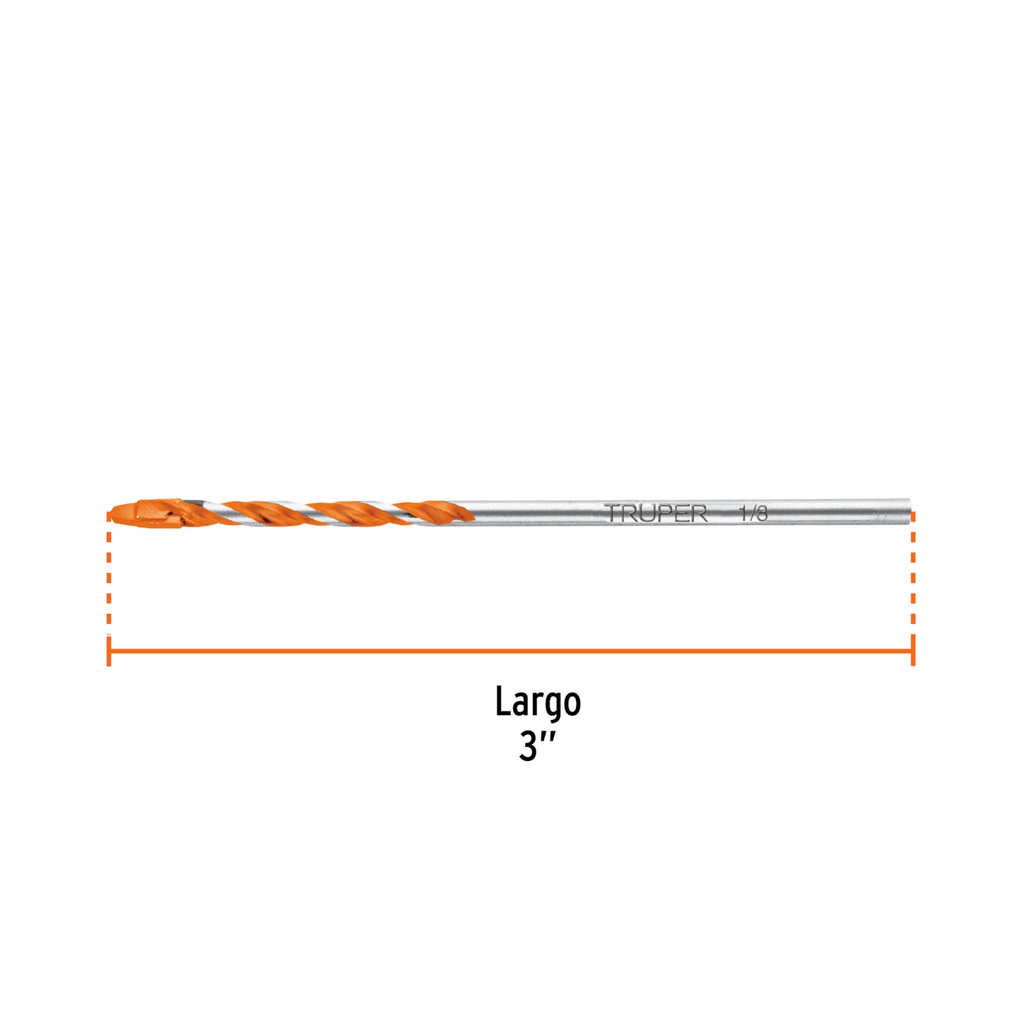 Broca multimaterial 1/8 x 3', Truper