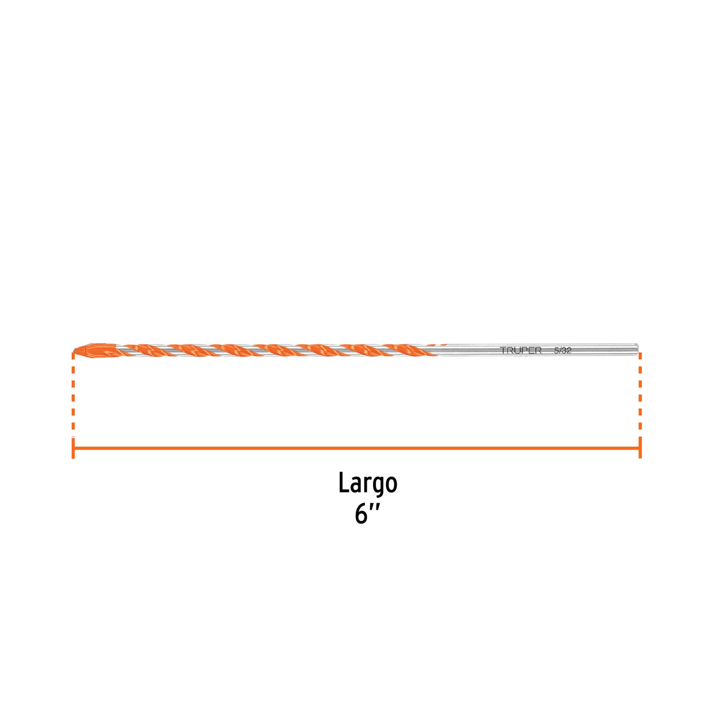 Broca multimaterial 5/32 x 6', Truper