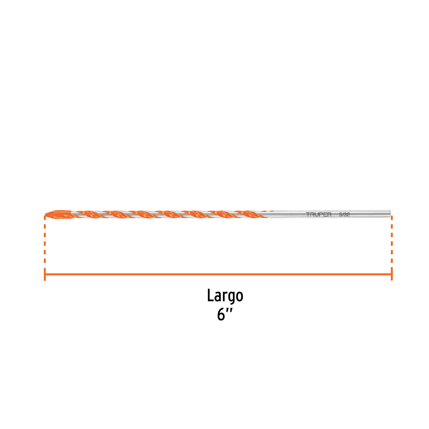 Broca multimaterial 5/32 x 6', Truper