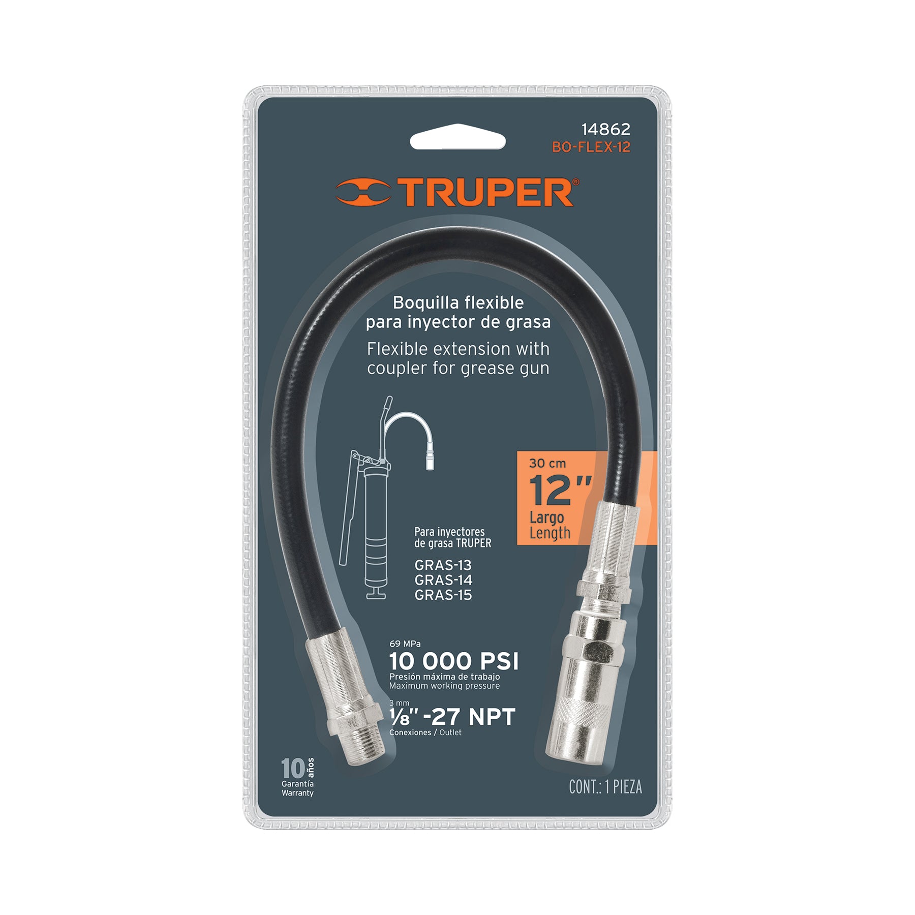 Extensión flexible para graseras