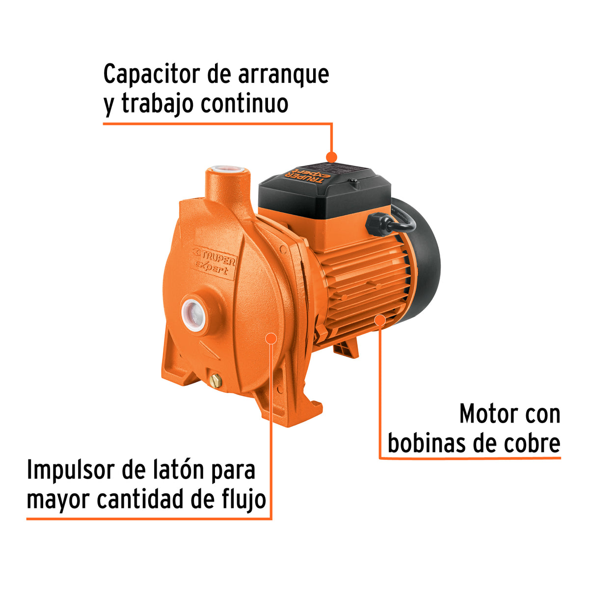 Bomba eléctrica para agua centrífuga 1-1/2 HP