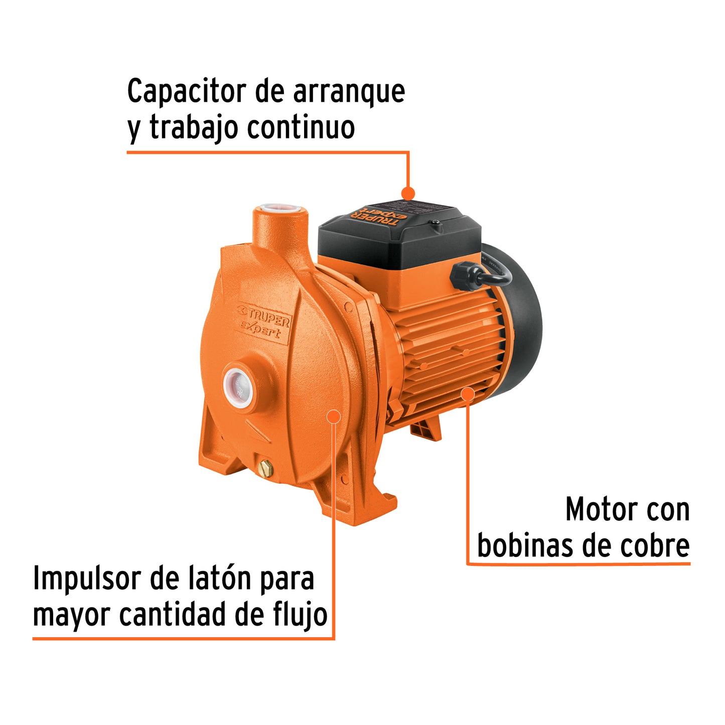 Bomba eléctrica para agua centrífuga 1-1/2 HP