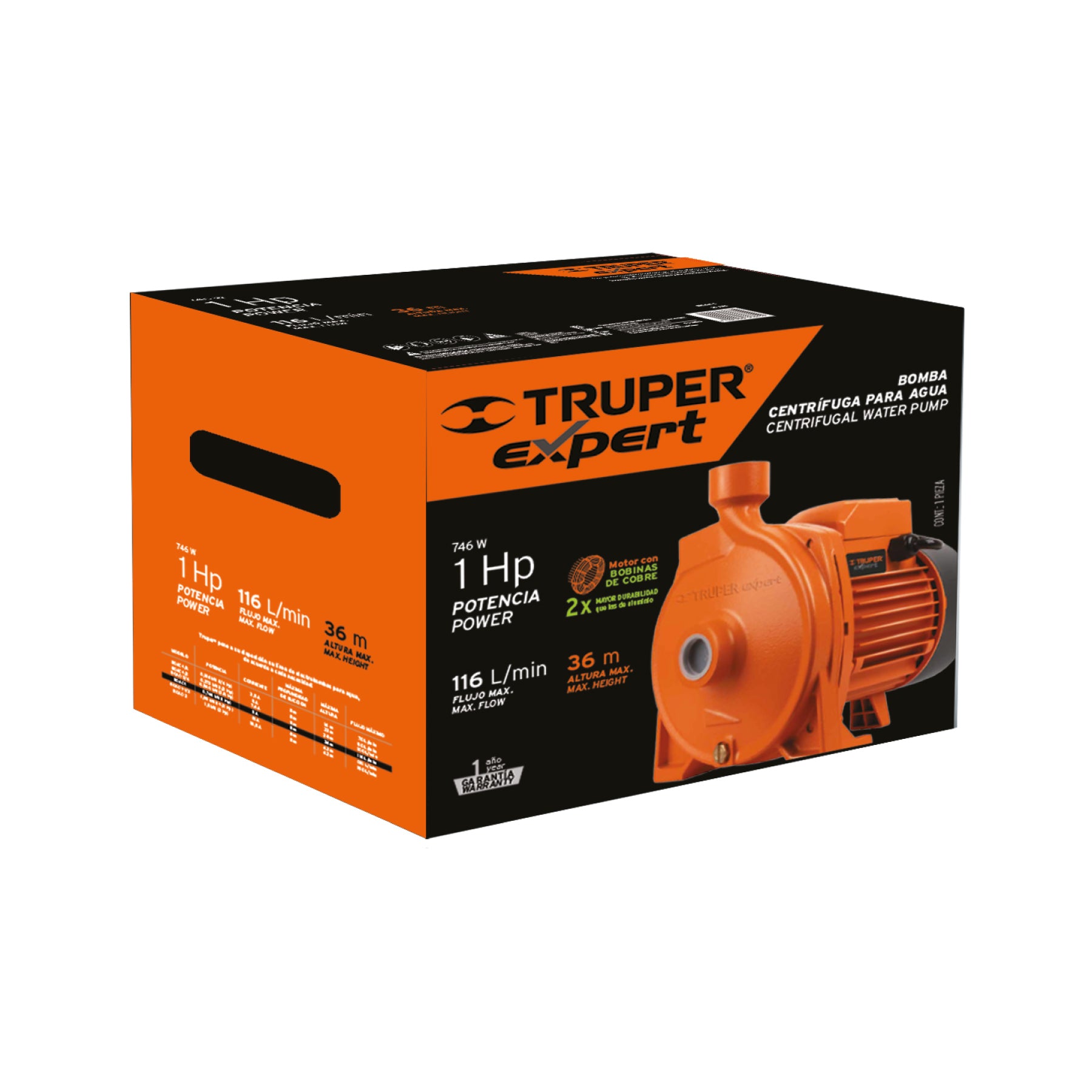 Bomba eléctrica para agua centrífuga 1 HP