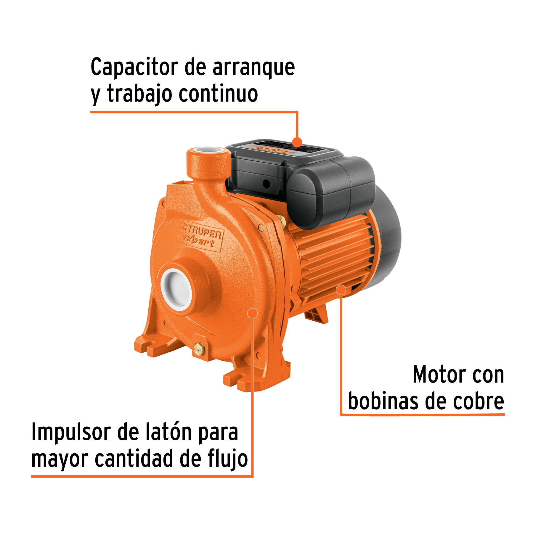 Bomba eléctrica para agua centrífuga 2 HP