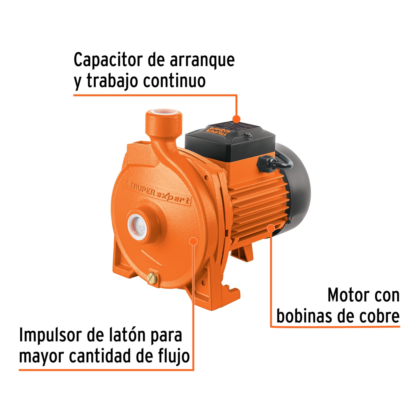 Bomba eléctrica para agua centrífuga 3/4 HP