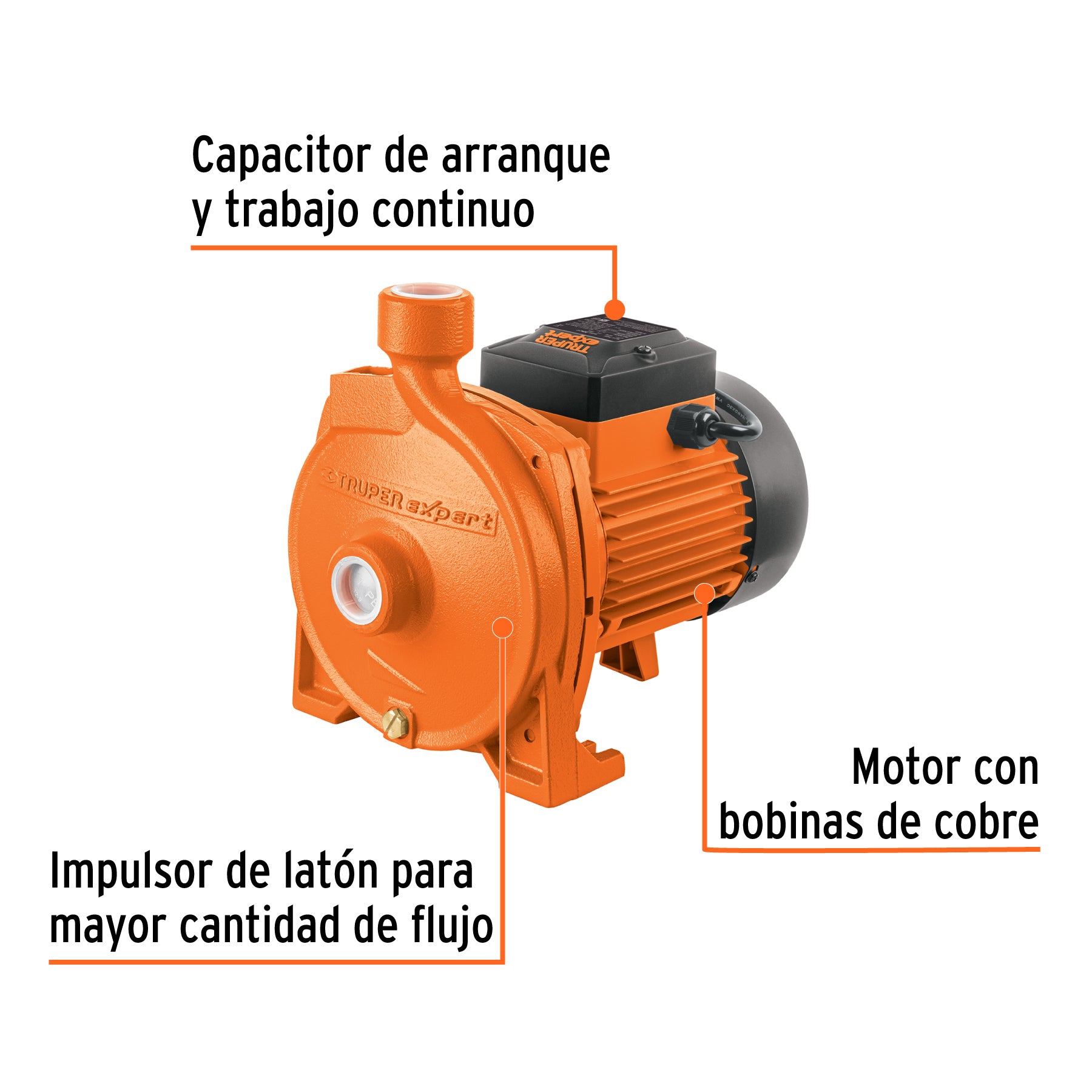 Bomba eléctrica para agua centrífuga 3/4 HP