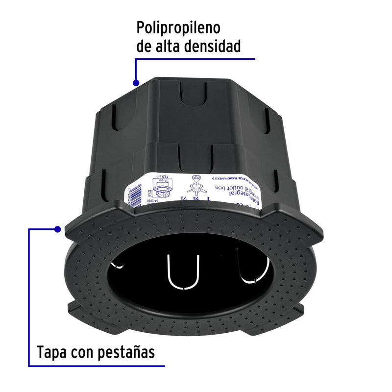 Bote integral de 12 cm, aro interno 11 cm, Volteck