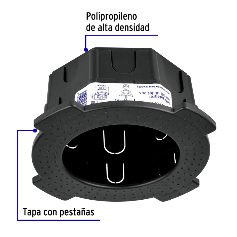 Bote integral de 8 cm, aro interno 11 cm, Volteck