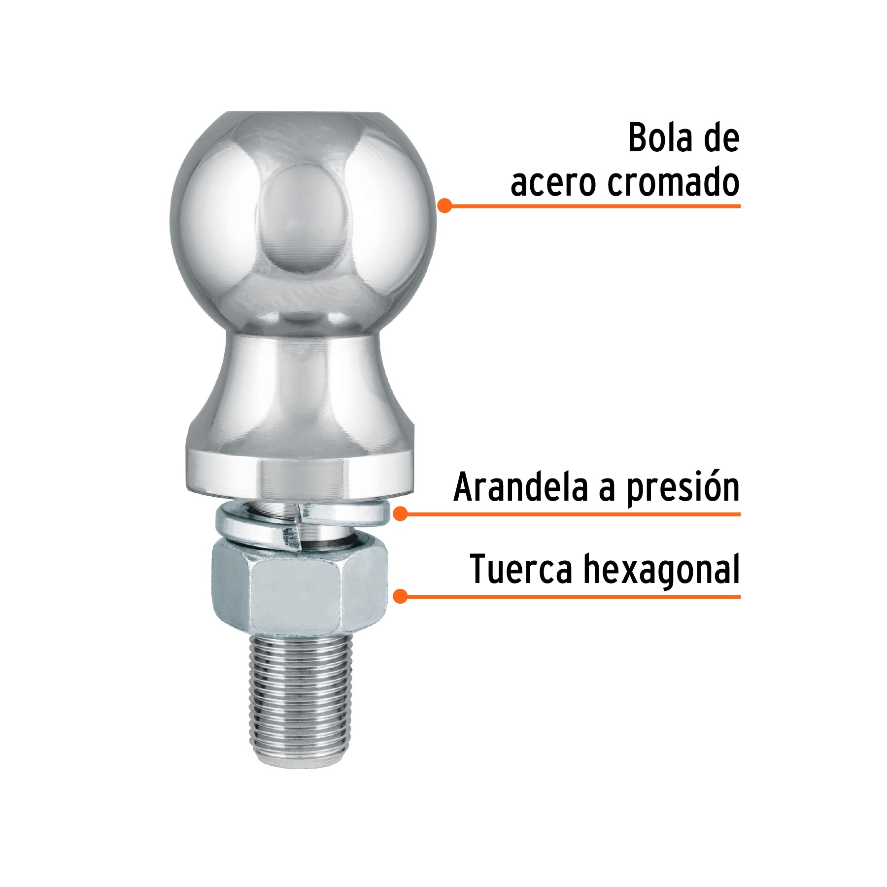 Bola de arrastre, capacidad 2000 lb