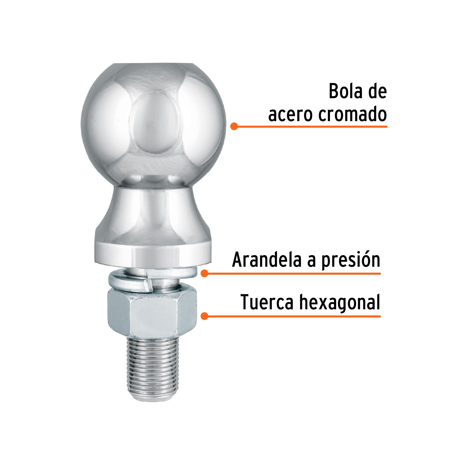 Bola de arrastre, capacidad 3500 lb