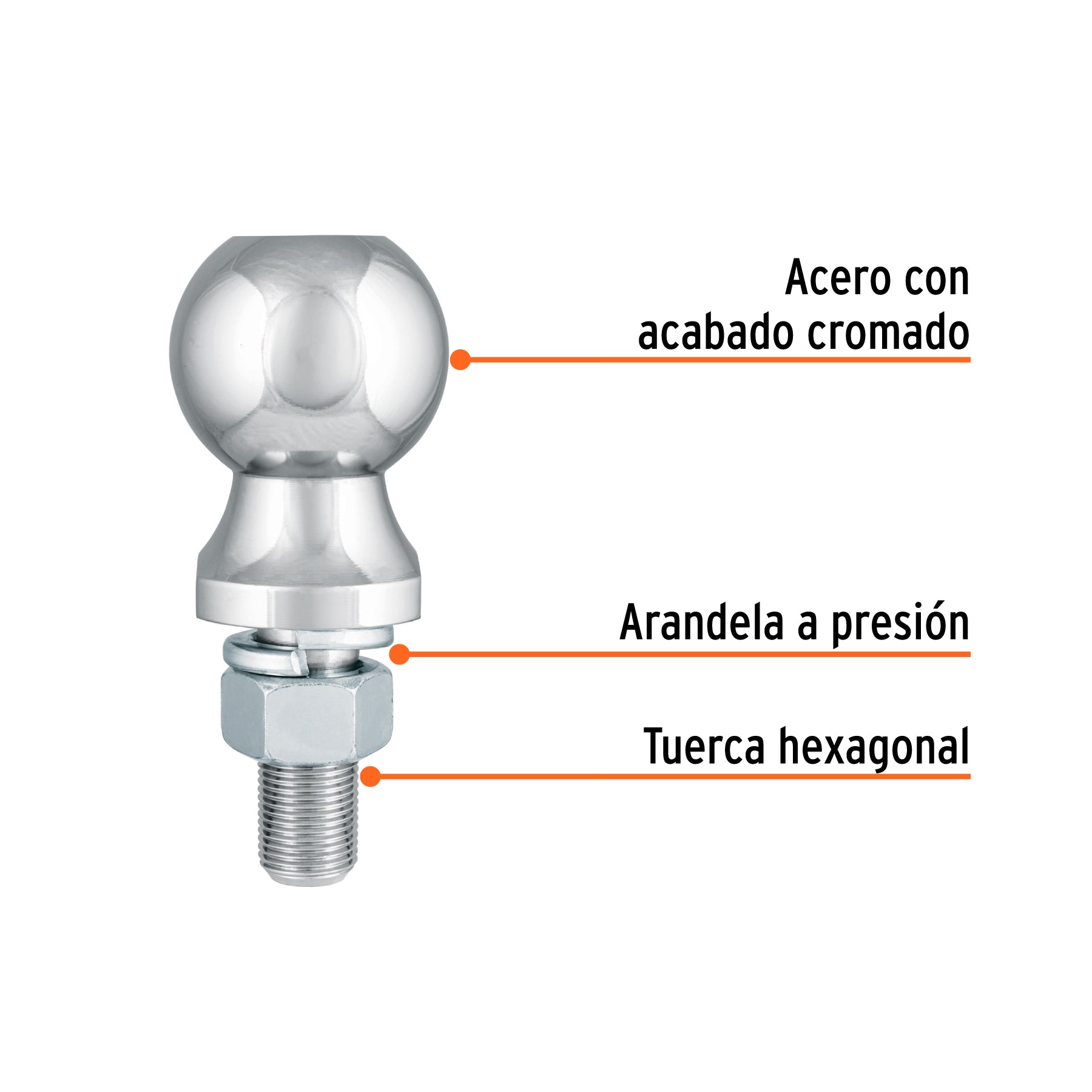 Bola de arrastre, capacidad 3500 lb