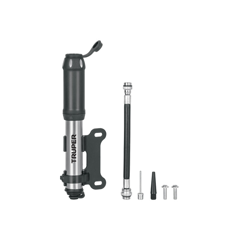 Mini bomba manual para bicicleta, abatible, 30 psi