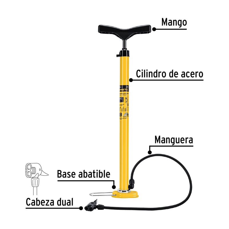 Bomba para inflar de 23", Pretul