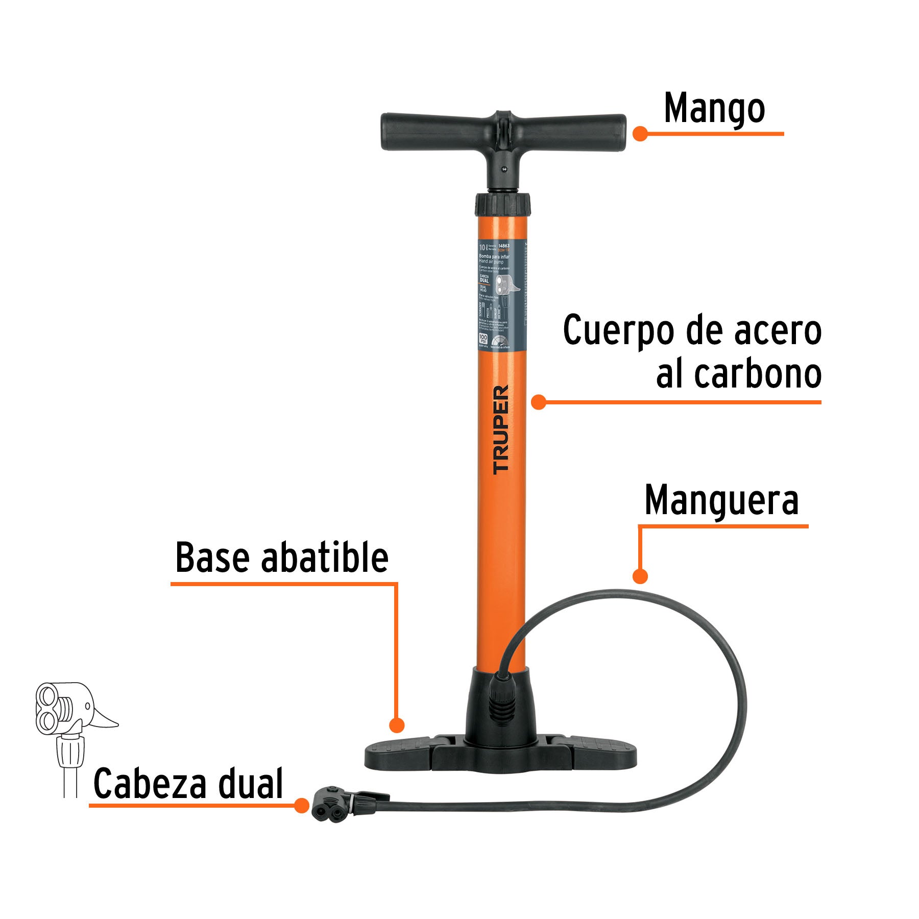 Bomba para inflar de 23"