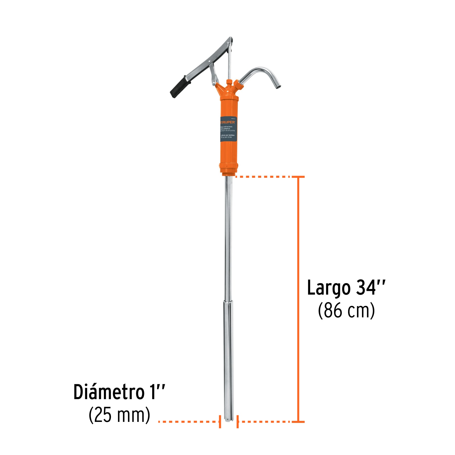 Bomba manual de extracción de palanca, 31 lts