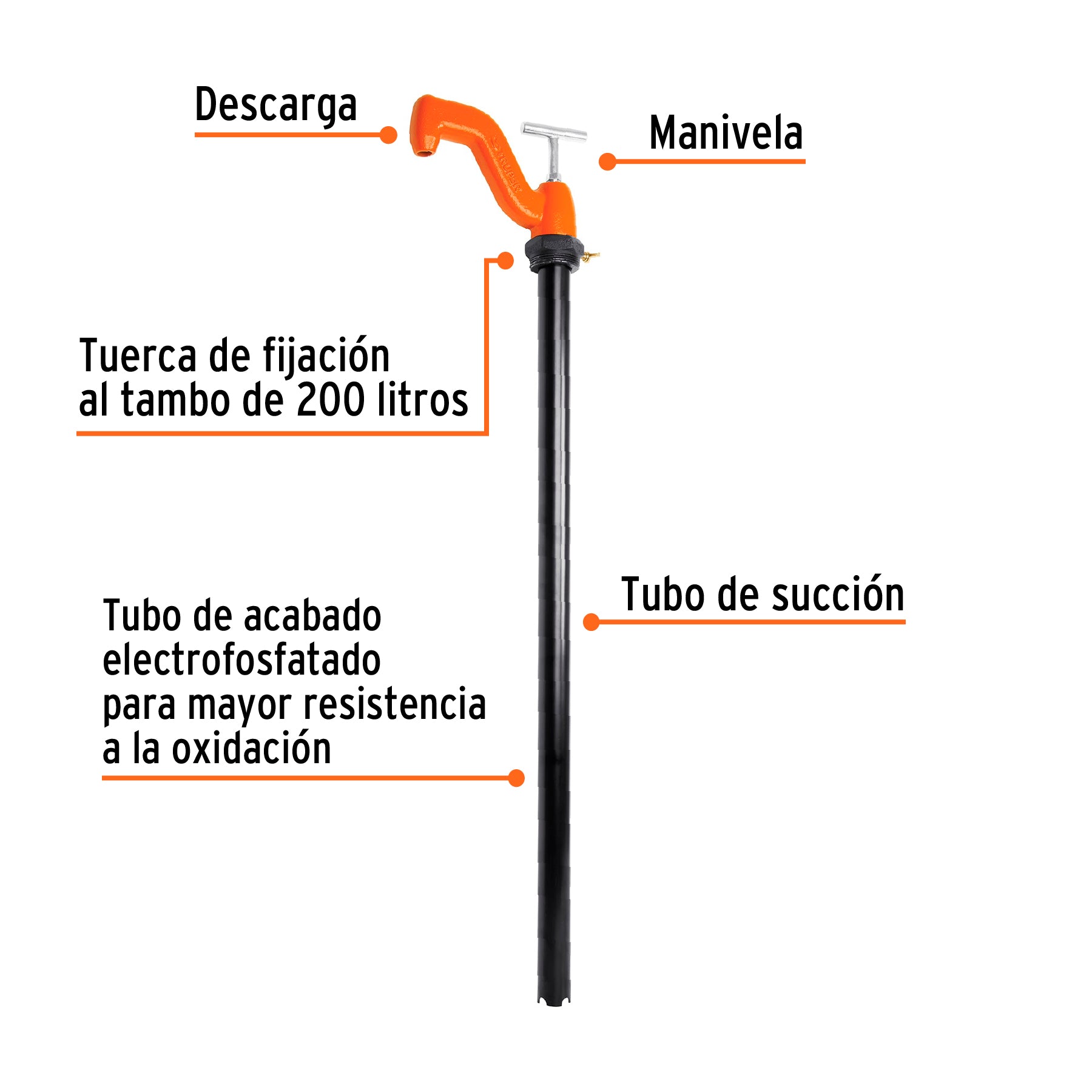 Bomba manual de extracción de palanca, 31 lts