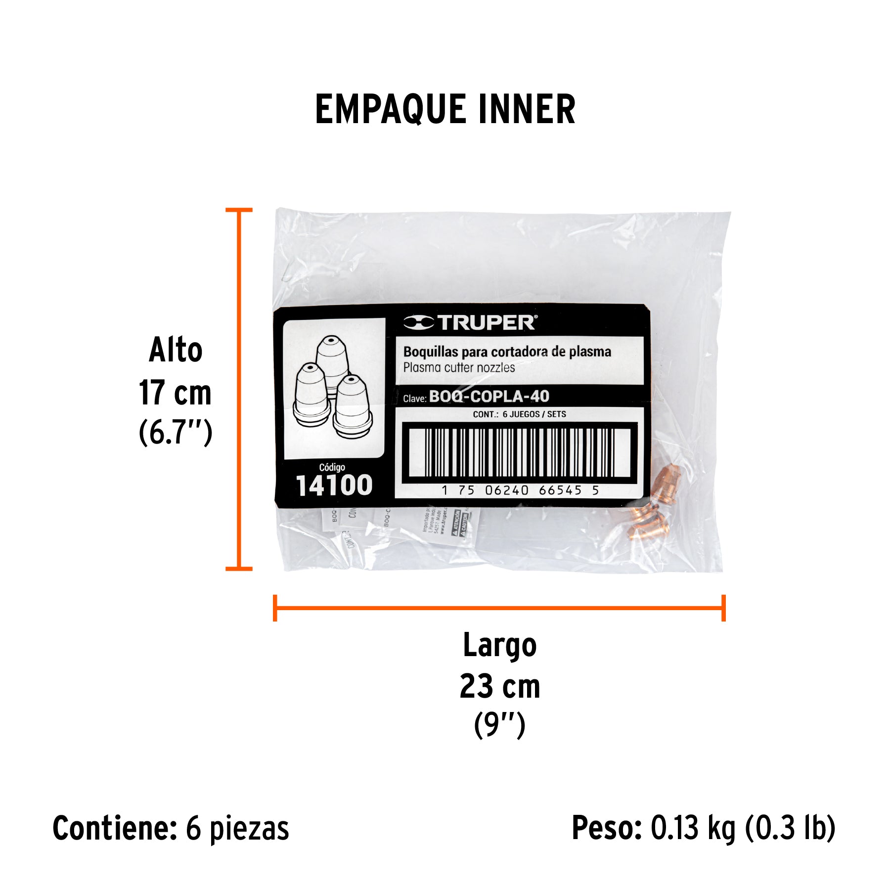 Juego 3 Boquillas para cortadora plasma COPLA-40