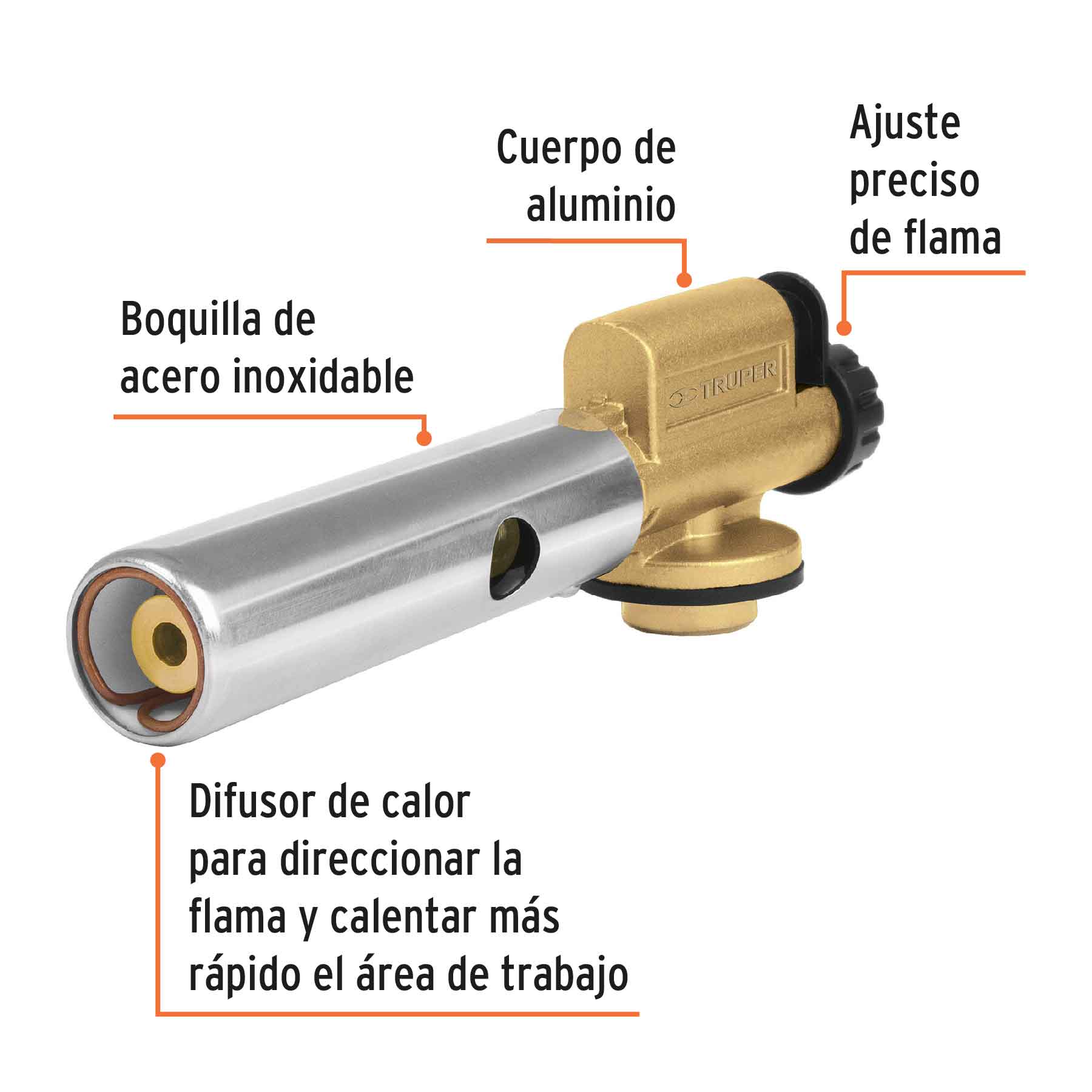 Boquilla con encendido electrónico, para lata roscada