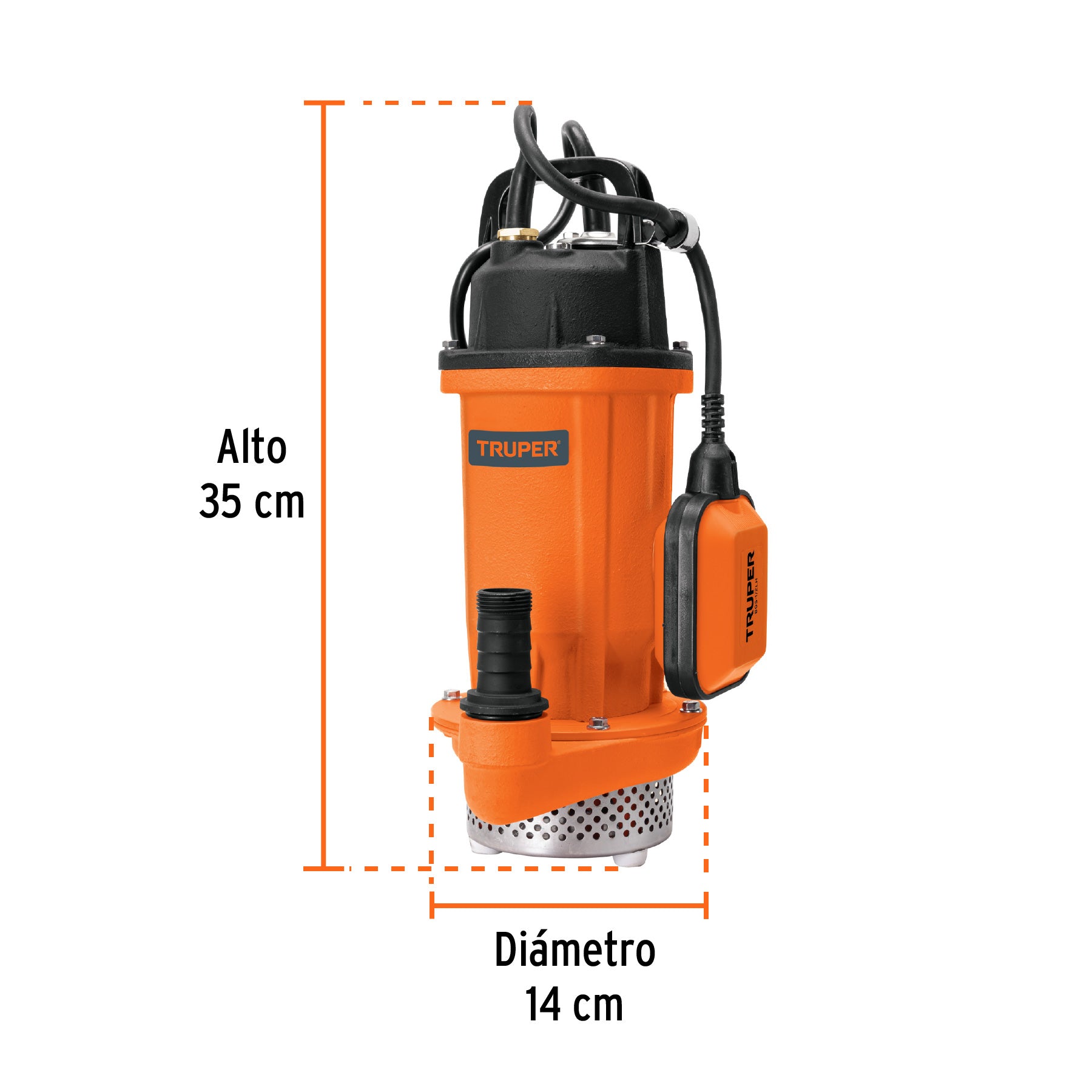Bomba sumergible de hierro fundido para agua limpia 1/2 HP