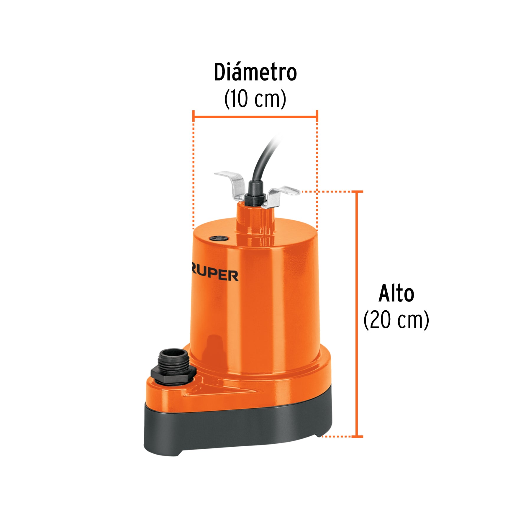 Bomba sumergible para fuente, 1/6 HP, TRUPER