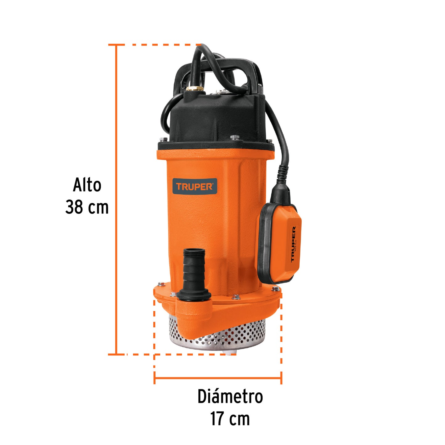 Bomba sumergible de hierro fundido para agua limpia 1 HP