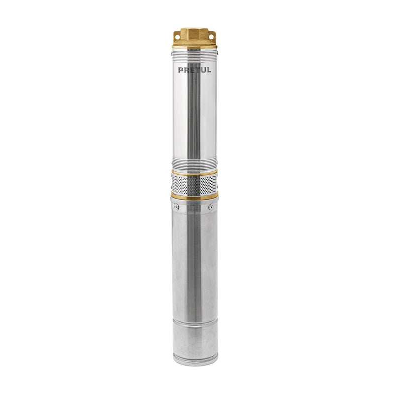 Bomba sumergible, tipo bala, 1 HP, agua limpia, Pretul