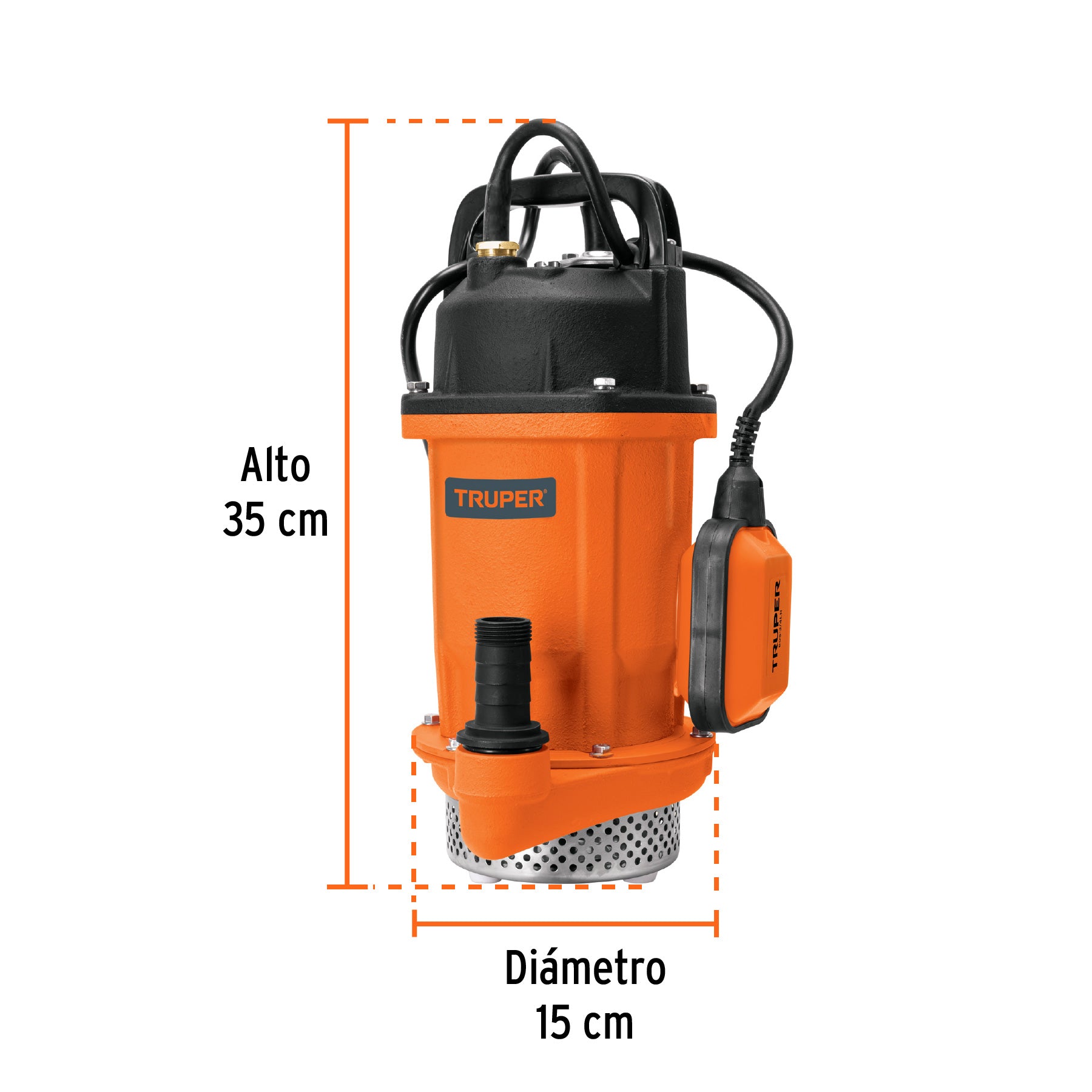 Bomba sumergible de hierro fundido para agua limpia 3/4 HP