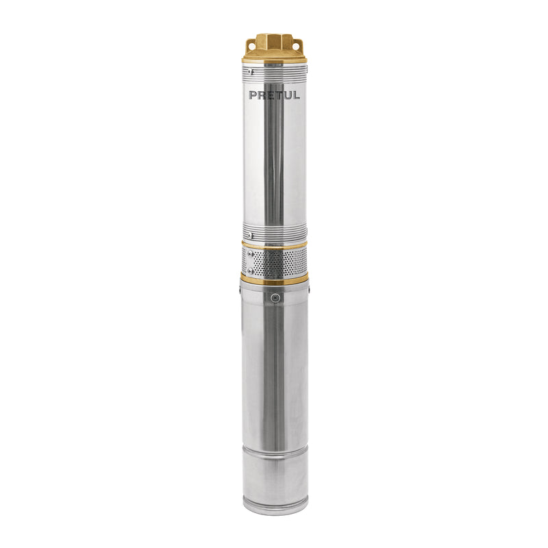 Bomba sumergible, tipo bala, 3/4 HP, agua limpia, Pretul