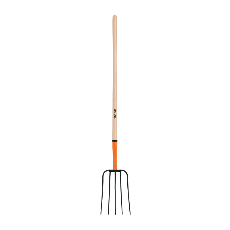 Bieldo para paja, 5 dientes, mango 48"