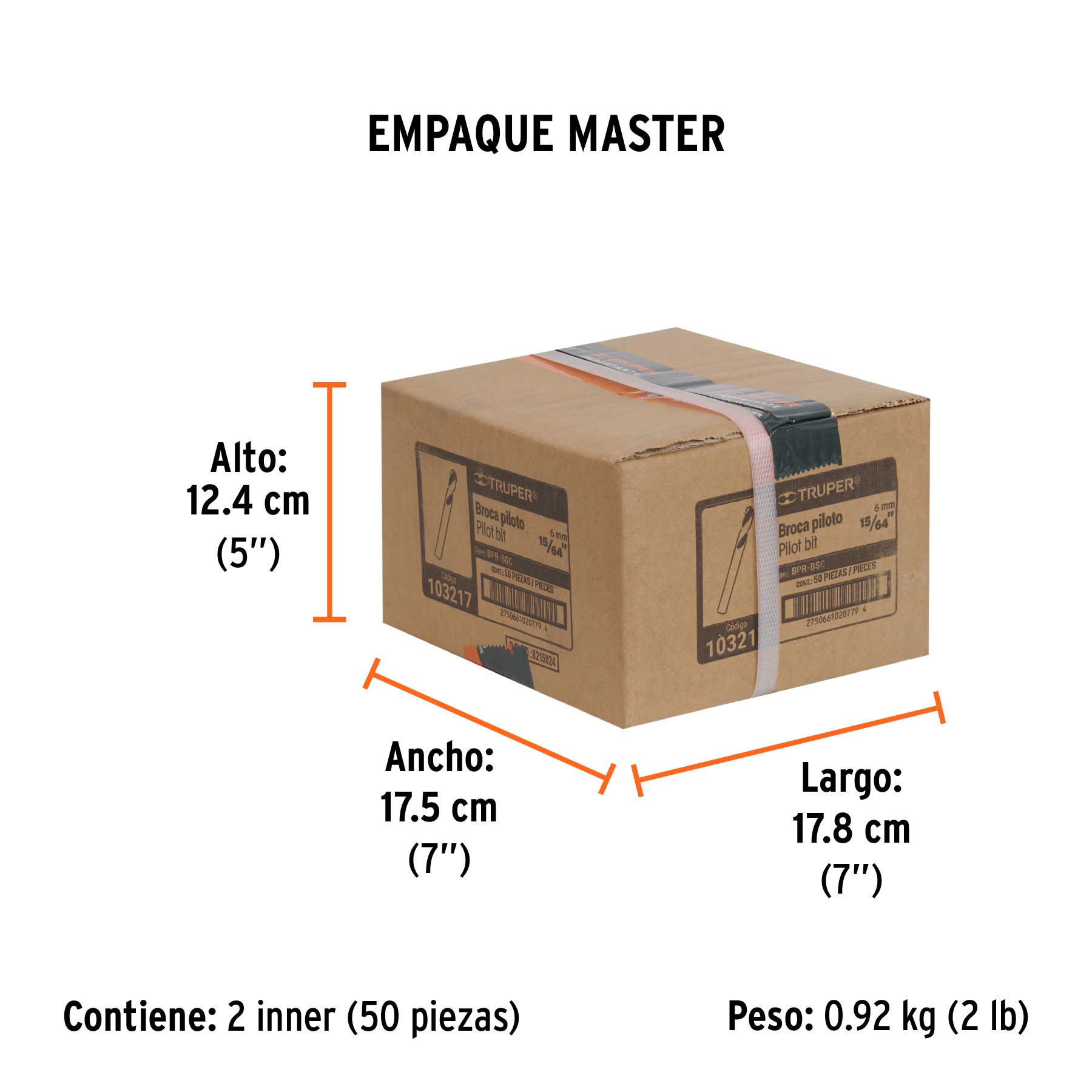 Broca piloto para brocasierras carburo de tungsteno, Truper