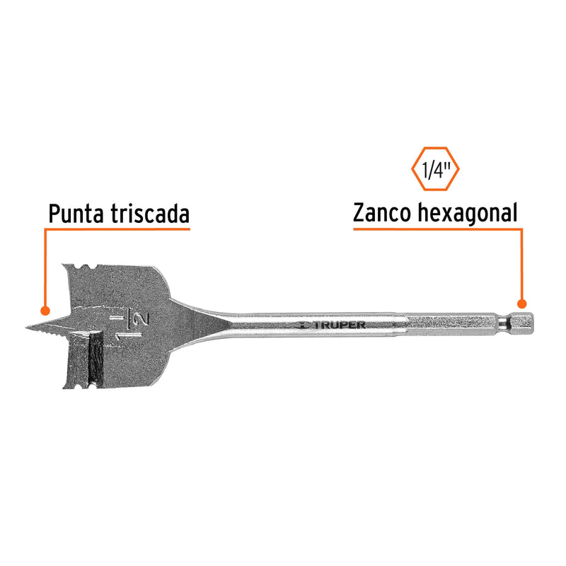 Broca plana de manita, 1-1/2"