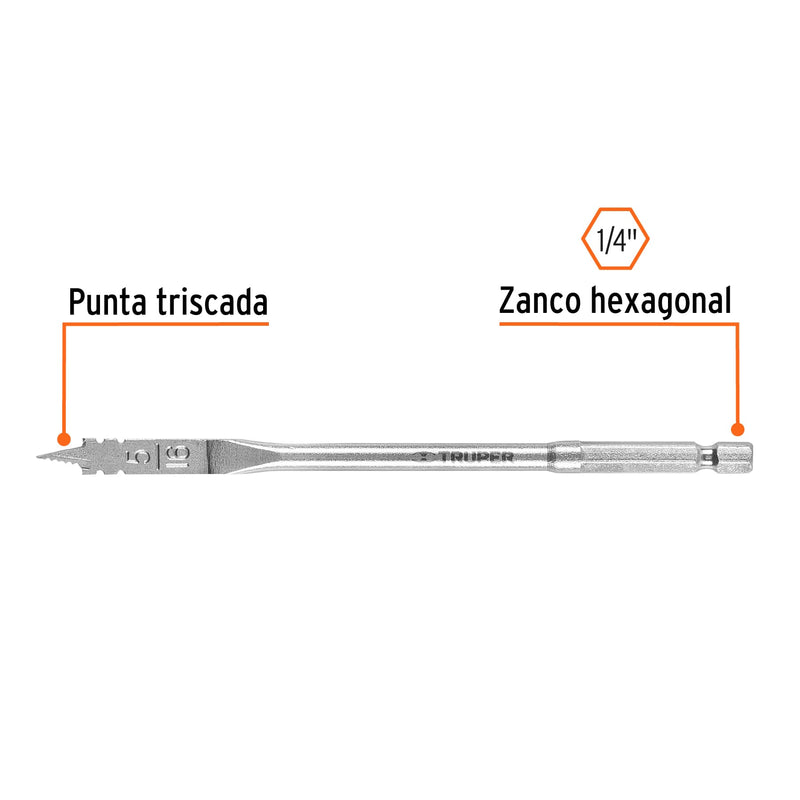 Broca plana de manita, 5/16"