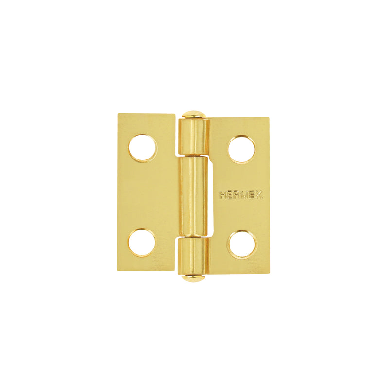 Bisagra rectangular 1", acero latonado