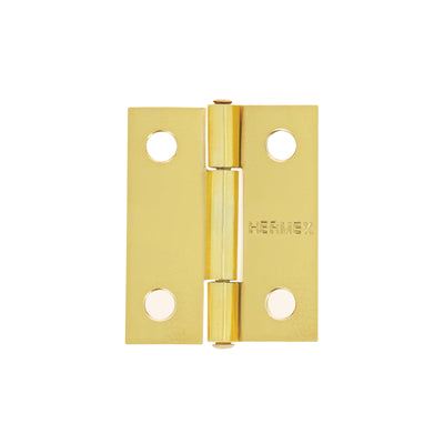 Bisagra rectangular 1-1/2", acero latonado