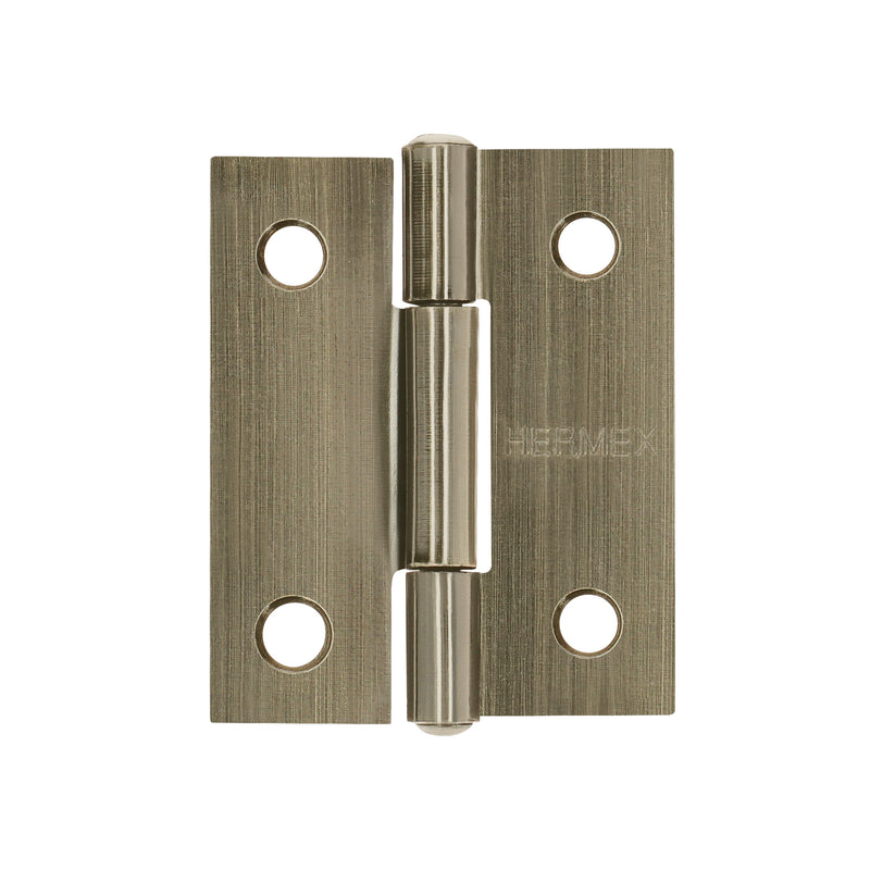 Bisagra rectangular 1-1/2' latón antiguo, Hermex