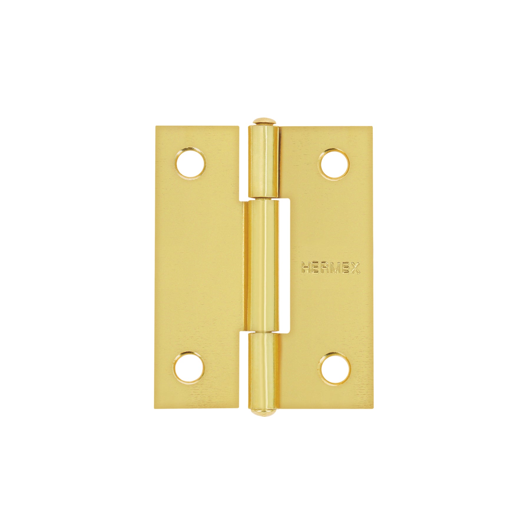Bisagra rectangular 2", acero latonado