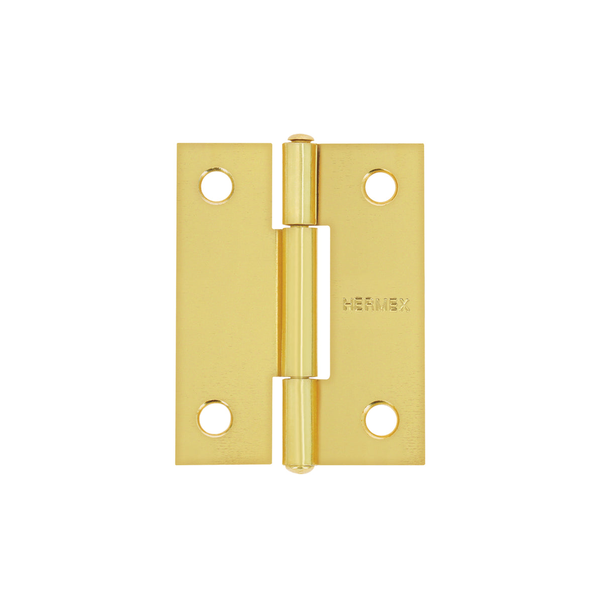 Bisagra rectangular 2", acero latonado