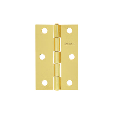 Bisagra rectangular 2-1/2", acero latonado