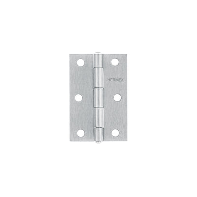 Bisagra rectangular 3", acero pulido