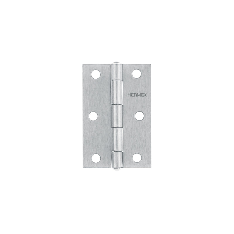 Bisagra rectangular 3", acero pulido