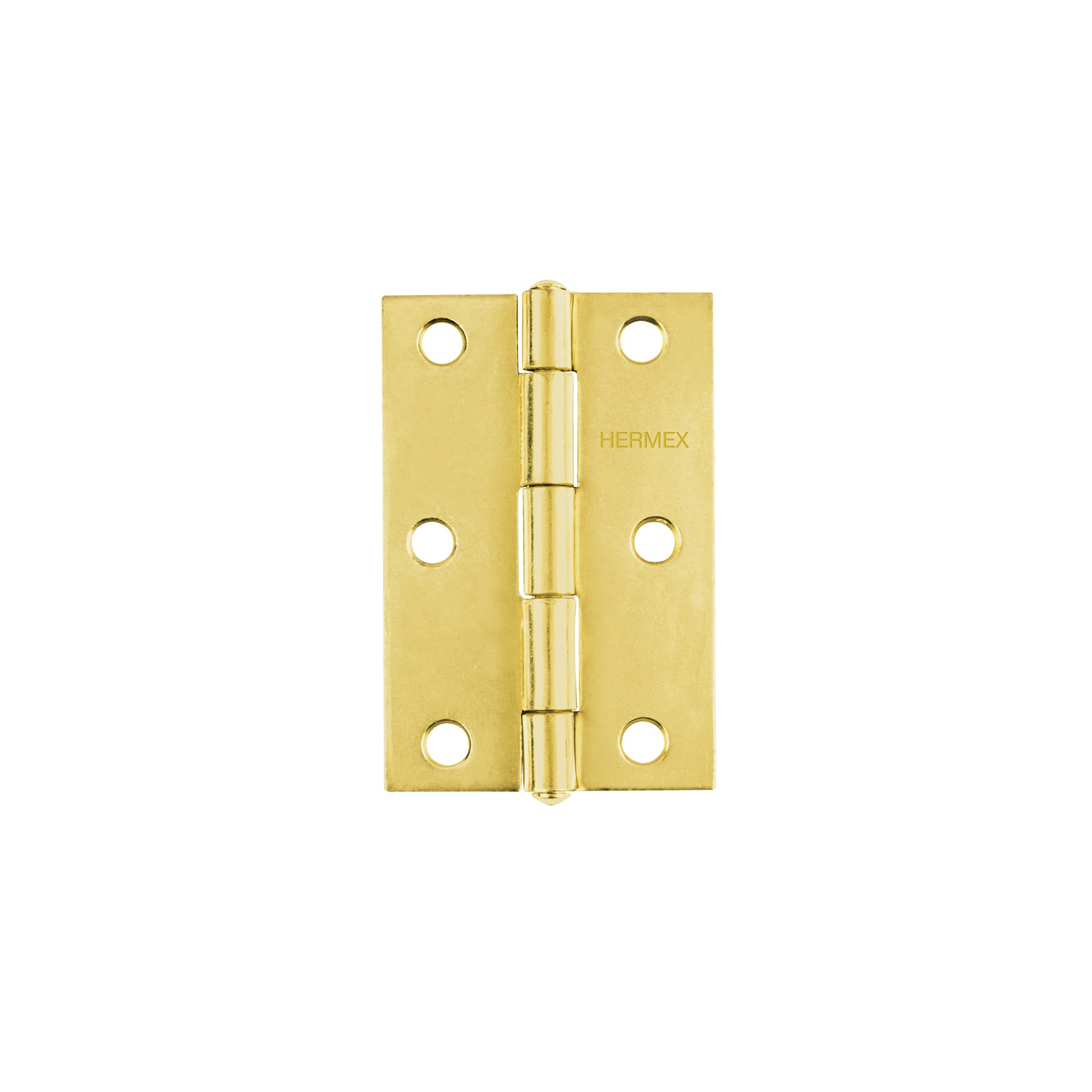 Bisagra rectangular 3", acero latonado