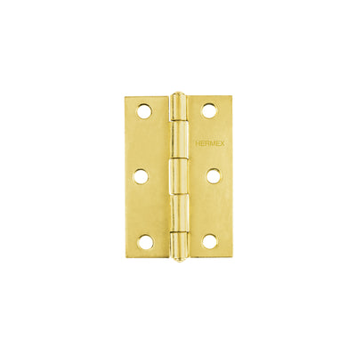 Bisagra rectangular 3", acero latonado