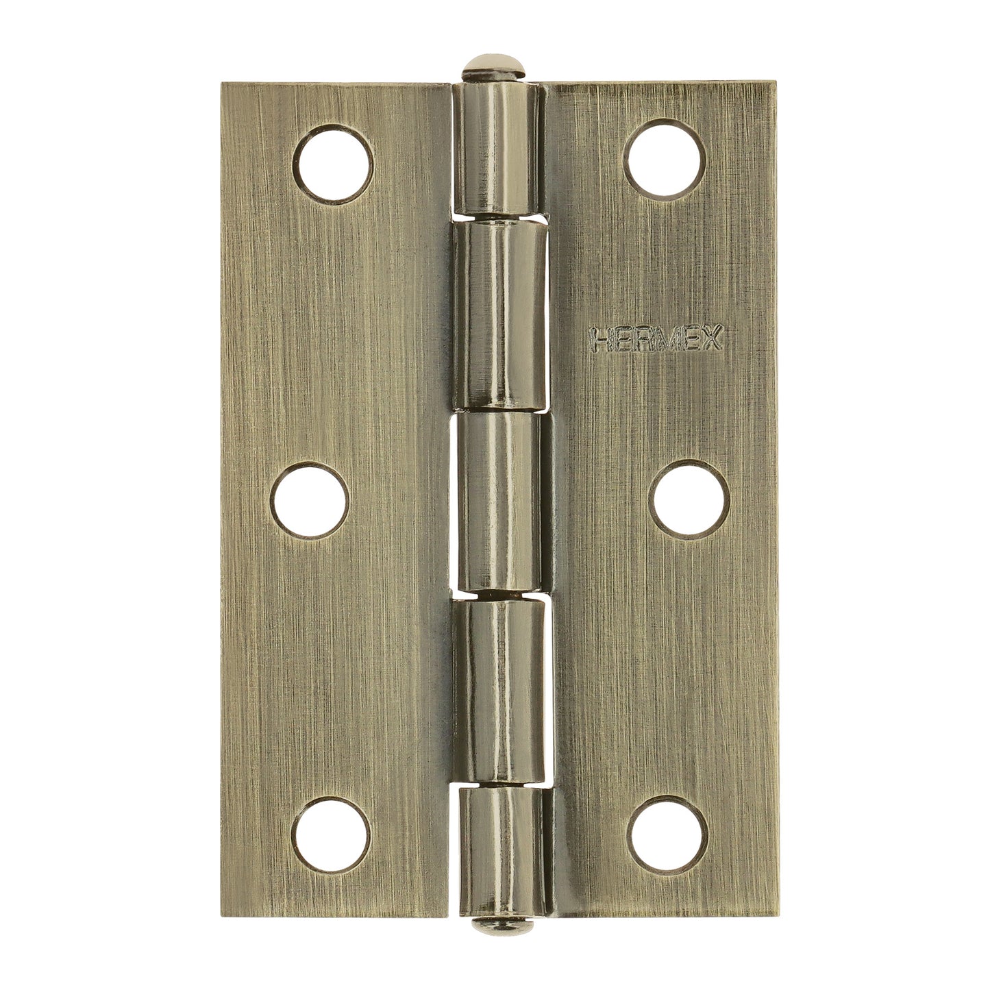 Bisagra rectangular 3' latón antiguo, Hermex