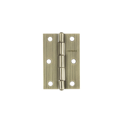 Bisagra rectangular 3' latón antiguo, Hermex